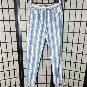 American Eagle Outfitters Blue and White Striped Jeans